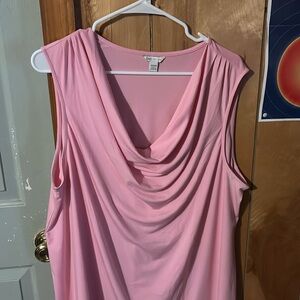 Pink Scoop Neck Tank Top